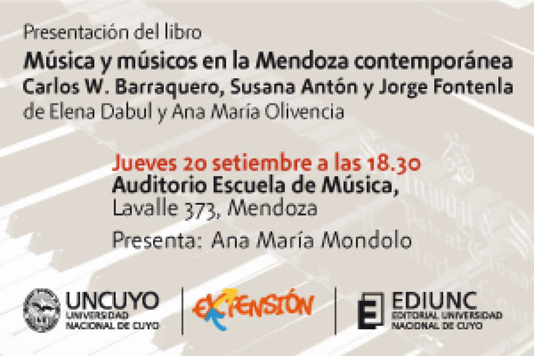 imagen El sello Ediunc presenta un libro de música y músicos del siglo XX