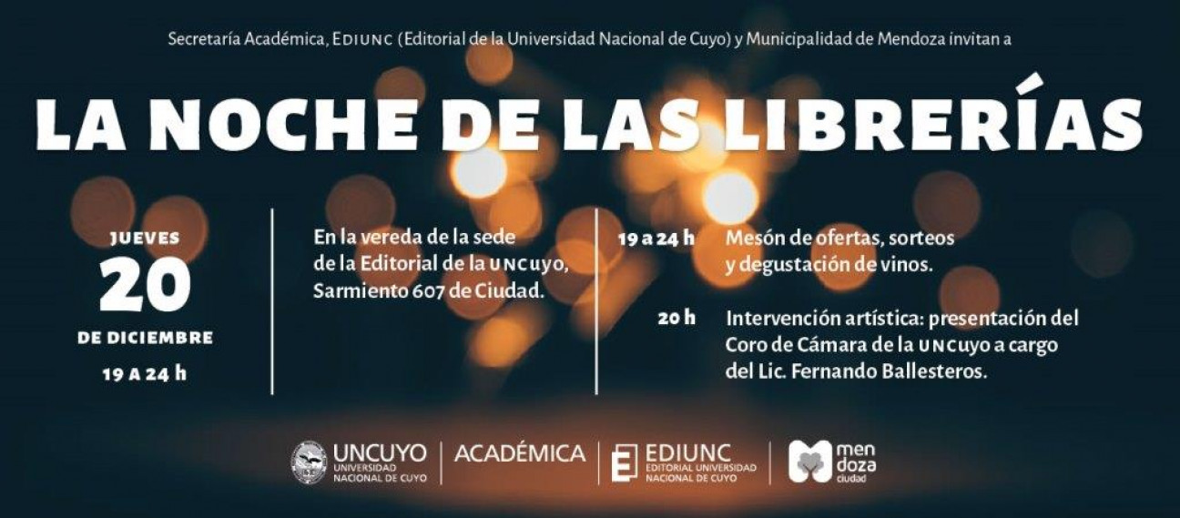 imagen La EDIUNC participará en La Noche de las Librerías